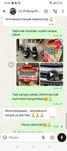 Testimonial Papan Bunga situ
